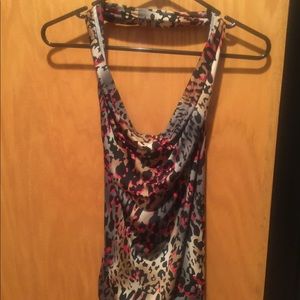 Backless Animal Print Top
